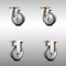 Service Caster 4 Inch 316SS Thermoplastic Rubber Wheel Swivel Top Plate Caster Rigid SCC, 2PK SCC-SS31620S414-TPRB-2-R-2 - alternate 1